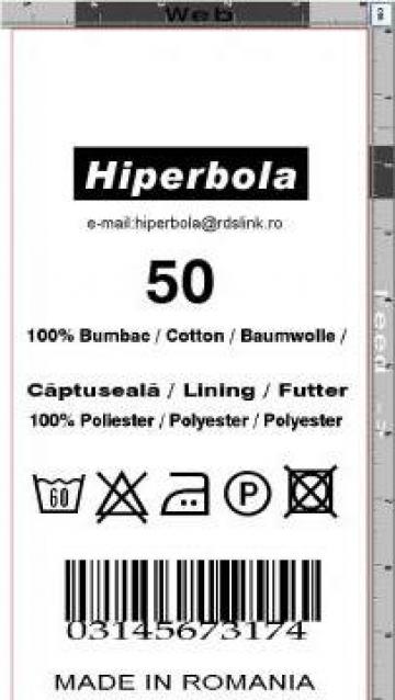 Etichete textile imprimate de la Hiperbola  S.r.l.