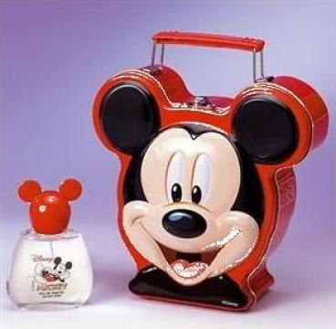 Cadou Mickey apa de toaleta in cutie metalica de la Sc Badralexi Kids Srl