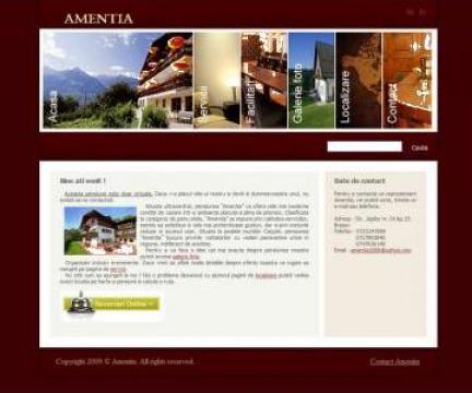 Site web pentru pensiuni, restaurante, baruri de la Amentia