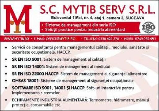 Consultanta ISO si finantari europene de la Sc Mytib Serv Srl