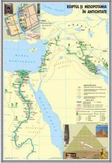 Harta Egipt si Mesopotamia 700 x 1000 de la Eurodidactica Srl