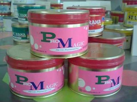 Cerneala tipografica offset PM113-Pink fluorescent de la Materiale Poligrafice Serti Srl.