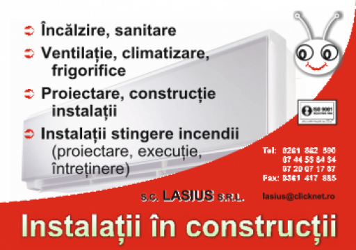 Instalatii in constructii de la S.c. Lasius S.r.l.