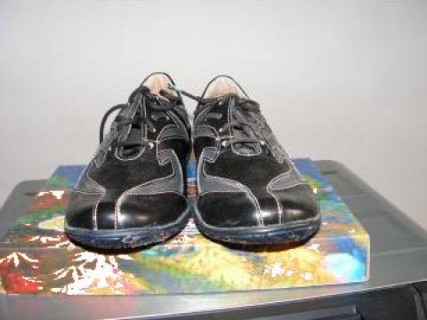 Pantofi piele negri pentru copii de la 