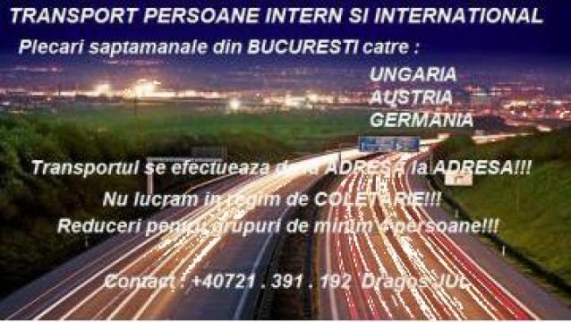 Transport persoane Romania - Austria - Germania de la 