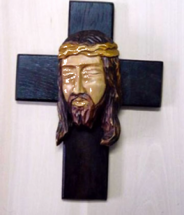 Sculptura Cap crist pe cruce-alto in relief
