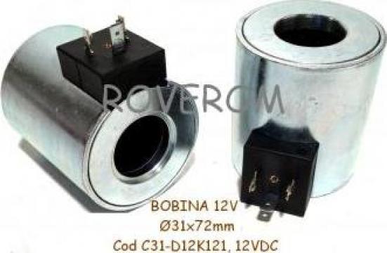 Bobina 12V, D31x72mm electrovalve hidraulice