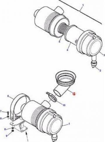 Tubulatura filtru aer Komatsu WB97R-5, motor Iveco de la Comma - Tech Srl
