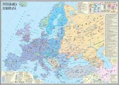 Harta murala Europa dupa anul 1989. Integrare europeana