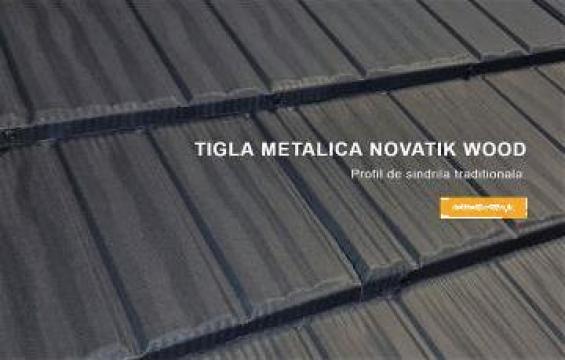 Tigla metalica Novatik Wood de la Ideal Construct