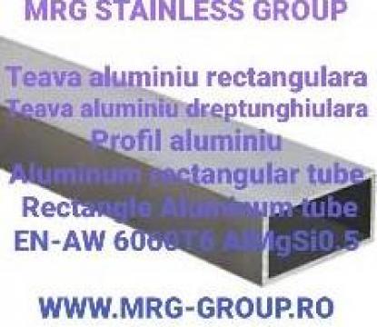 Teava aluminiu rectangulara 60x10x2mm, dreptunghiulara inox de la MRG Stainless Group Srl