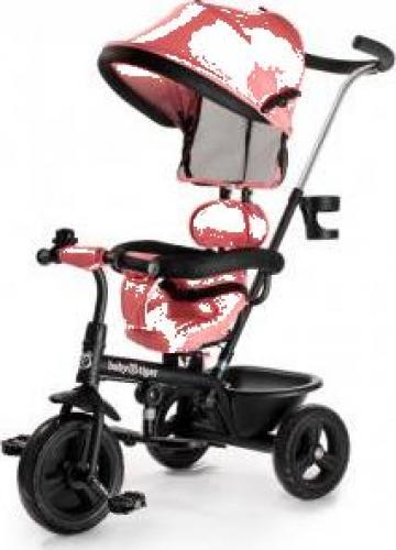 Tricicleta rotativa 360 Baby Tiger Fly roz