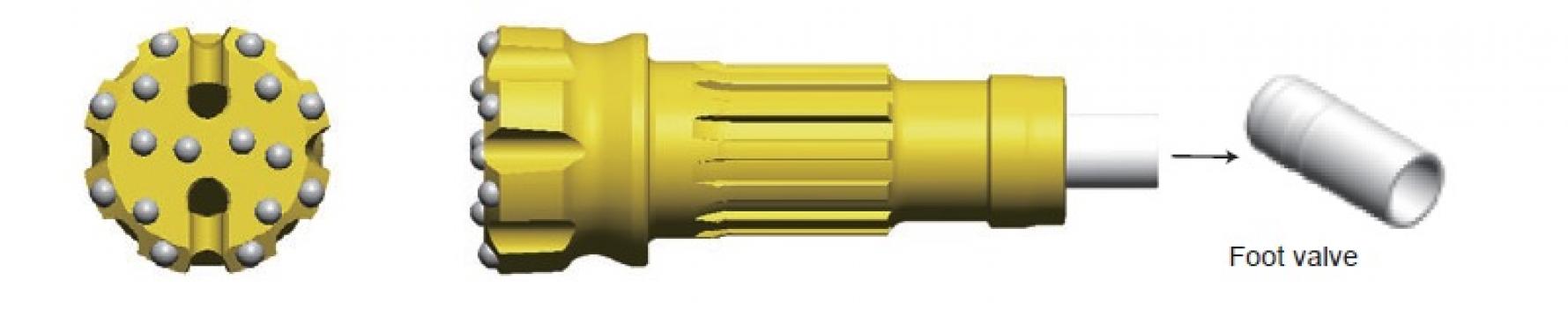 Sapa cu butoni balistici DTH, D=90mm, prindere DHD3.5 de la Drill Rock Tools