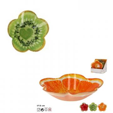Bol ceramic ondulat in forma de fruct 17,5 cm - kiwi de la Plasma Trade Srl (happymax.ro)