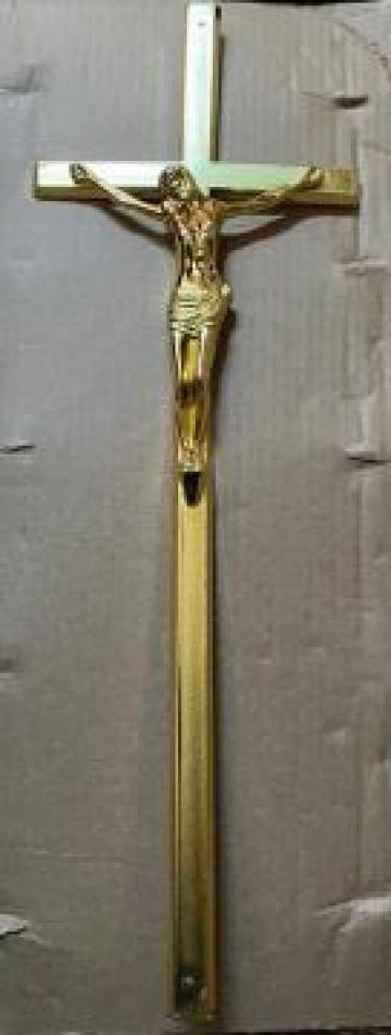 Crucifix auriu din plastic C 8