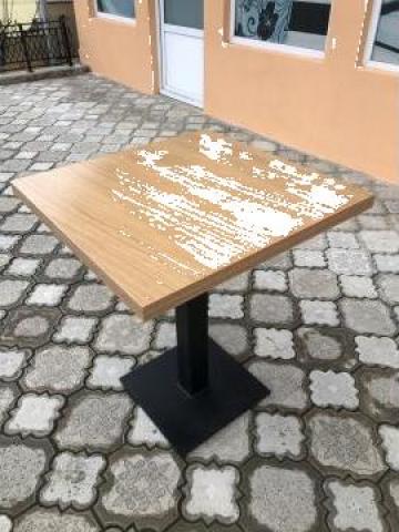 Masa/mese cu picior metalic - HoReCa, bistro, fast food, bar de la Sc Interior Wood Stil Srl