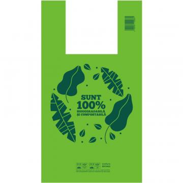 Punga Bio, verde, OK Compost, rezistenta 7 kg (1000buc)