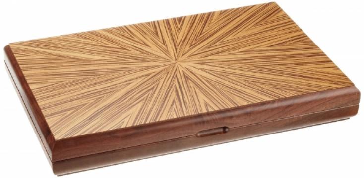 Set joc table / backgammon - lemn de arbore de cauciuc