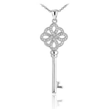 Colier si pandantiv din argint Lucky Diamond Key de la Luxury Concepts Srl