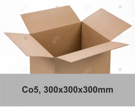 Cutie carton ondulat, natur, CO5, 300x300x300 mm de la Label Print Srl