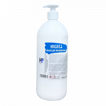 Alcool gel Higeea 1L cu pompita, dezinfectant maini virucid