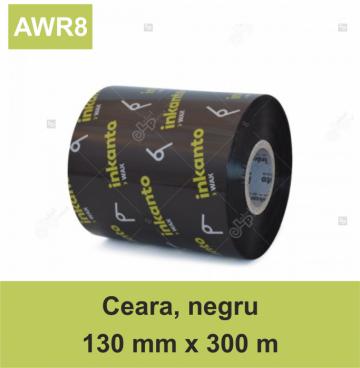 Ribon Armor Inkanto AWR8, ceara (wax), negru, 130mmx300m de la Label Print Srl