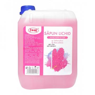 Sapun lichid roz parfumat, Fabi, canistra 5 litri