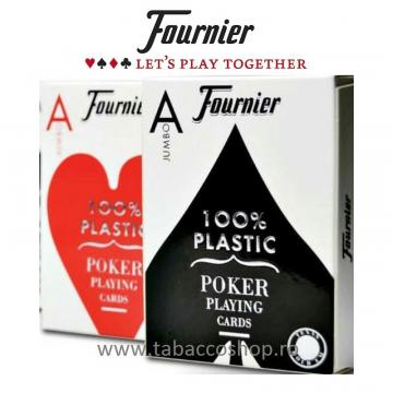 Carti de joc Fournier 100% plastic Jumbo Index Red de la Maferdi Srl