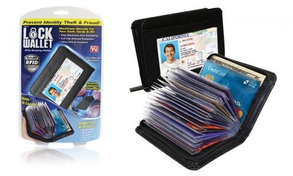Portofel Lock Wallet anti scanare carduri
