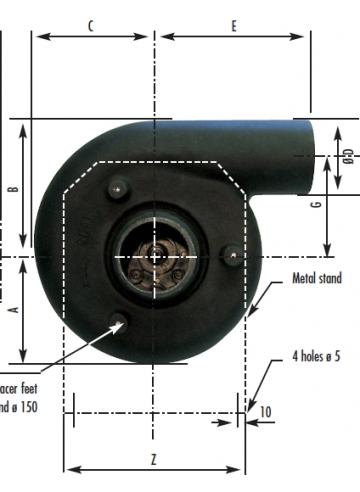 Ventilator mediu coroziv STORM10 - no motor