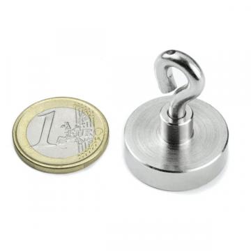 Magnet neodim oala 25 mm, cu inel, putere 18 kg de la Arca Hobber Srl