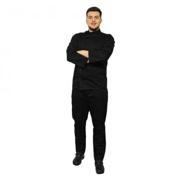 Uniforma bucatar - tunica negru cu maneca lunga de la Doctor In Uniforma SRL