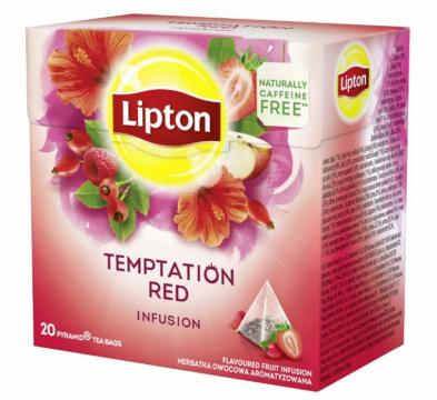 Ceai Lipton Infusion Temptation Red Piramide 20x2.1g