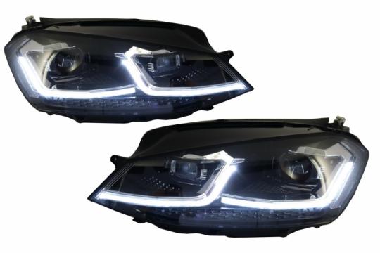 Faruri LED RHD compatibile cu VW Golf 7 VII (2012-2017)