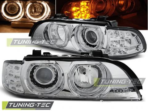 Faruri compatibile cu BMW E39 09.95-06.03 Angel Eyes crom de la Kit Xenon Tuning Srl