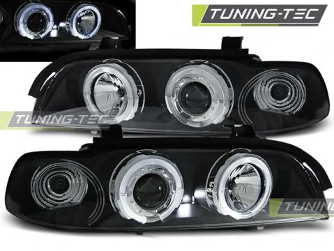 Faruri compatibile cu BMW E39 09.95-06.03 Angel Eyes negru de la Kit Xenon Tuning Srl
