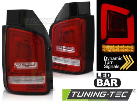 Stopuri LED compatibile cu VW T5 10-15 rosu alb full LED SEQ