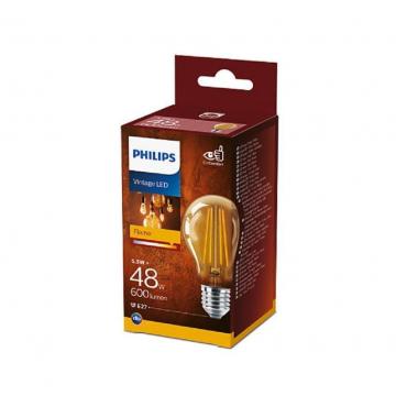 Bec LED Philips Vintage, E27, A60, 5.5W (48W), 2500K de la Etoc Online
