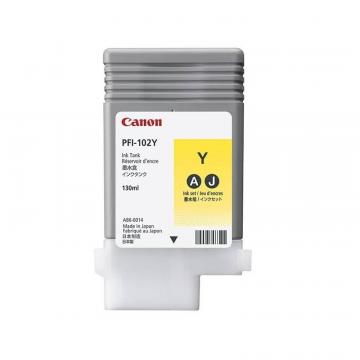 Cartus cerneala Canon PFI-102Y, yellow, capacitate 130 ml