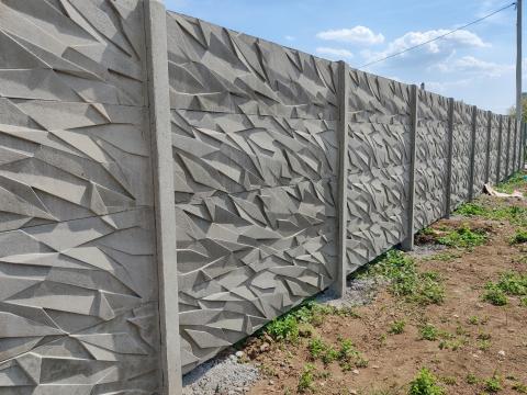 Gard beton cioburi 3d