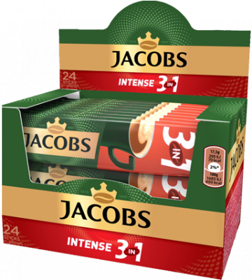 Cafea instant plic Jacobs 3 in 1 Intense Mix 24 buc de la KraftAdvertising Srl