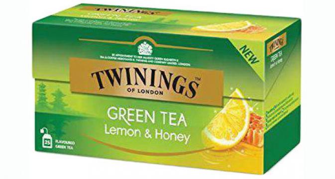 Ceai verde cu lamaie & miere Twinings 25x1.6g de la KraftAdvertising Srl
