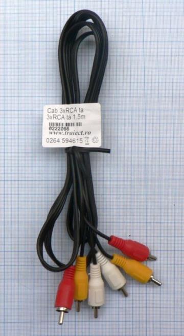 Cablu 3*RCA tata- 3*RCA tata/ 1.5 m