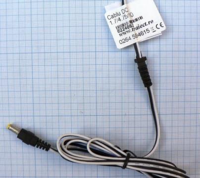 Cablu alimentare mufa DC 1.7x4.75x10mm, 1.8m de la SC Traiect SRL