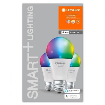 Set 3 x bec LED inteligent Ledvance Smart+, Wi-Fi, RGBW, E27 de la Etoc Online
