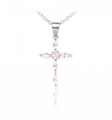 Colier din argint Faith Pink de la Luxury Concepts Srl