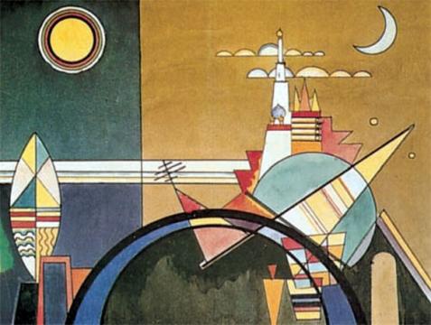 Poster Kandinsky La grande torre di Kiev inramat, 60x80 cm de la Arbex Art Decor