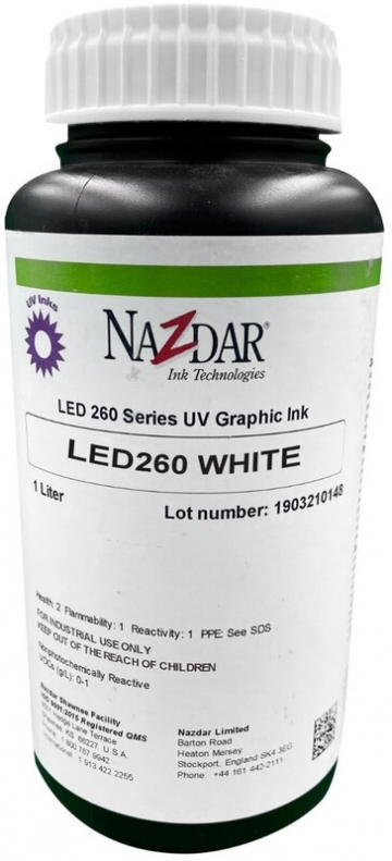 Cerneala LED UV 1L, Nazdar Seria 260, White