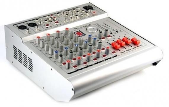 Mixer audio cu putere Azusa PMX6S, 2x210W, 6 canale de la Marco & Dora Impex Srl