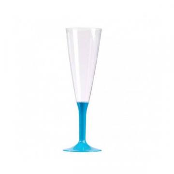Pahare sampanie cu picior turquoise 150ml (100buc) de la Practic Online Packaging S.R.L.
